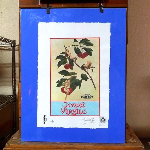 Sweet Virgins PLAYBOY Print Signed Fairchild Paris - Picture 3 of 12